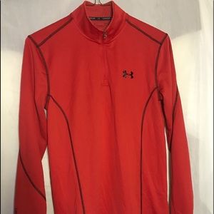 Under Armour Cold Gear Fit 1/4 Zip  Red Sz medium